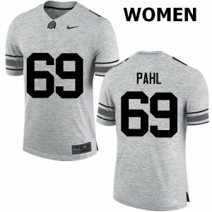 Women's Ohio State Buckeyes #69 Brandon Pahl Gray Nike NCAA College Football Jersey New Release IDL7844GK